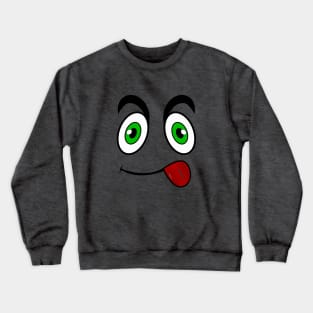 Cheeky Funny Face Cartoon Emoji Crewneck Sweatshirt